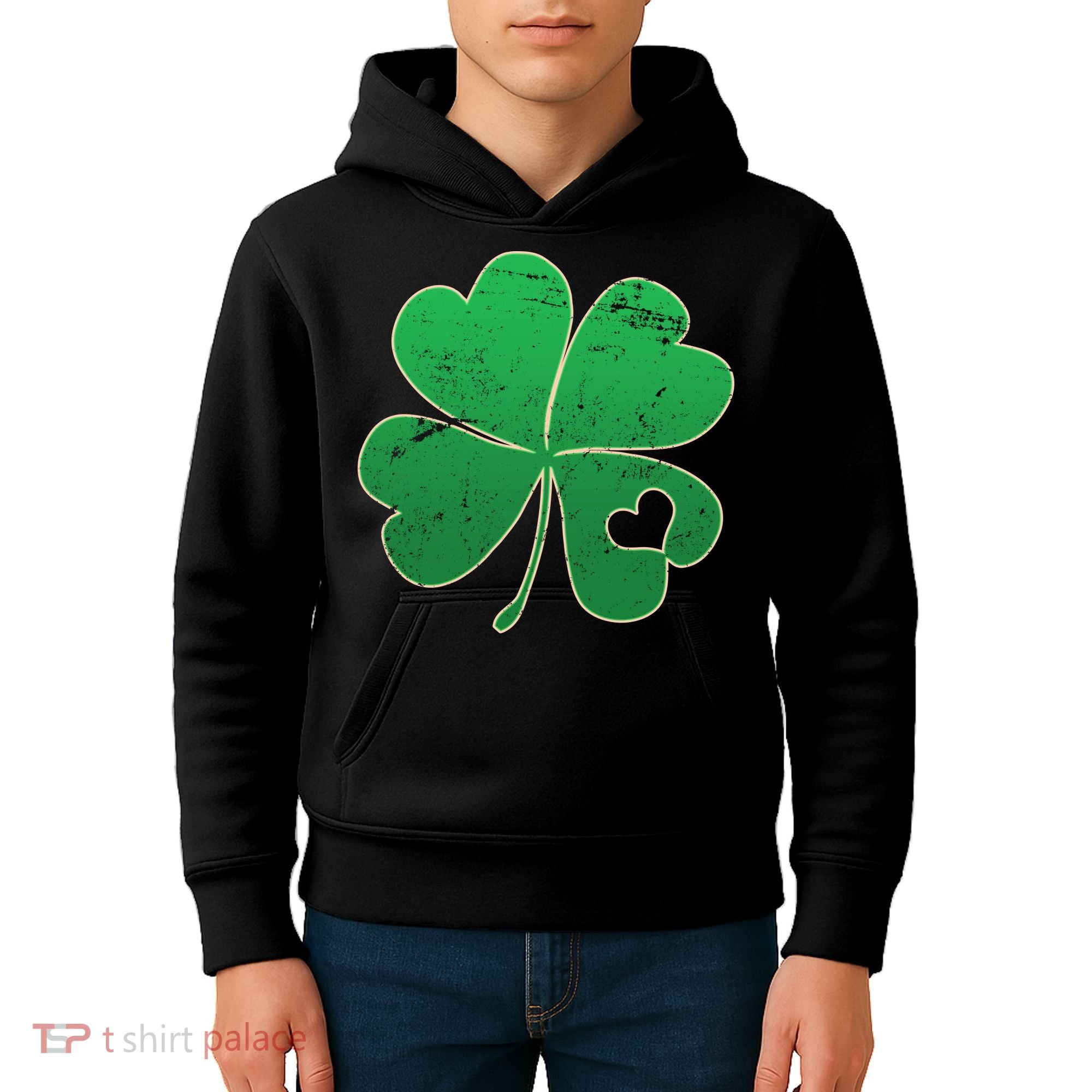 Shamrock Heart Kids Hoodie
