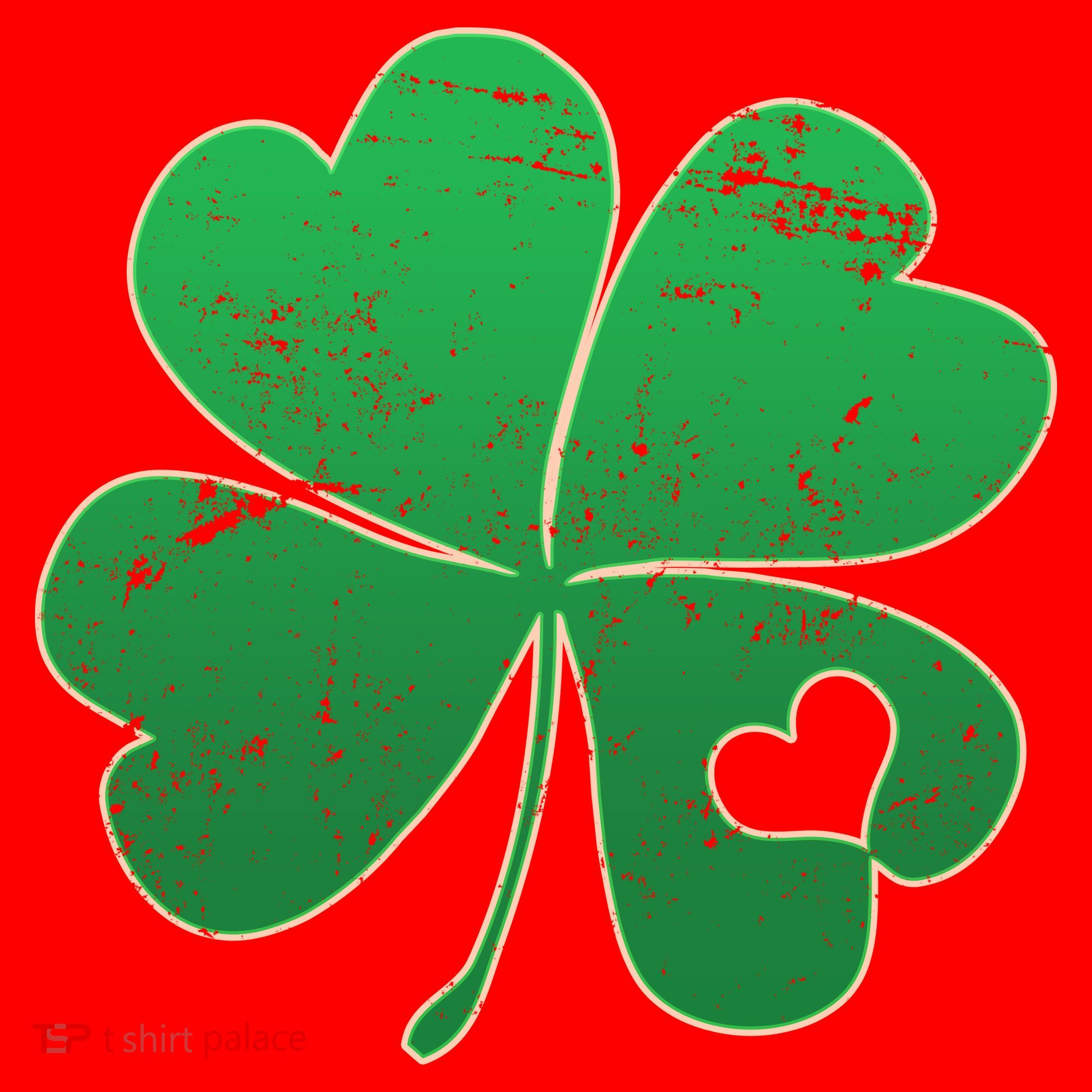 Shamrock Heart Santa Hat