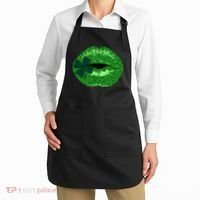 Shamrock Irish Clover Lips Apron thumb 2