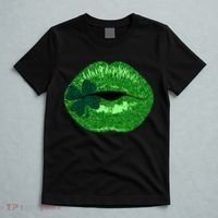 Shamrock Irish Clover Lips T-Shirt thumb 5