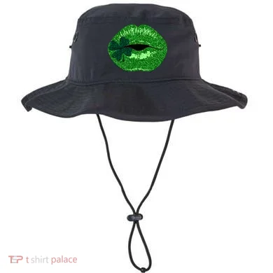 Shamrock Irish Clover Lips Bucket Hat