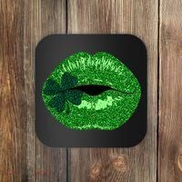 Shamrock Irish Clover Lips Coaster thumb 0