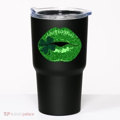 Shamrock Irish Clover Lips Tumbler
