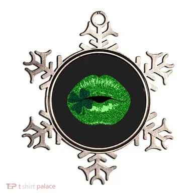 Shamrock Irish Clover Lips Ornament