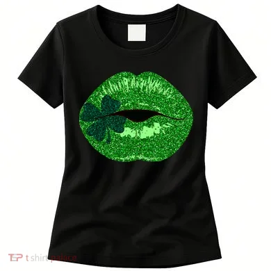 Shamrock Irish Clover Lips Women's T-Shirt