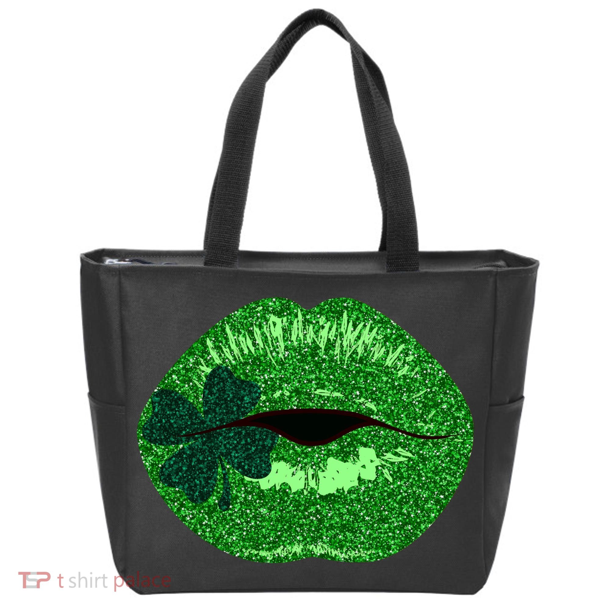 Shamrock Irish Clover Lips Bag