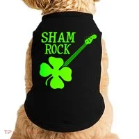Shamrock Rocks Guitar Irish Clover Doggie Tank thumb 0