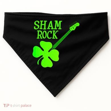 Shamrock Rocks Guitar Irish Clover USA-Made Doggie Bandana