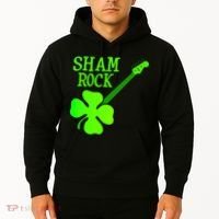 Shamrock Rocks Guitar Irish Clover Hoodie thumb 2