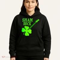 Shamrock Rocks Guitar Irish Clover Hoodie thumb 5
