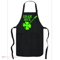 Shamrock Rocks Guitar Irish Clover Apron thumb 0