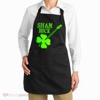 Shamrock Rocks Guitar Irish Clover Apron thumb 2