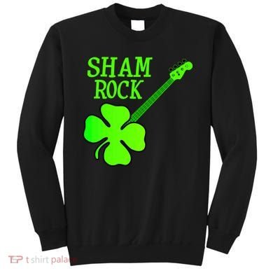 Shamrock Rocks Guitar Irish Clover Sweatshirt