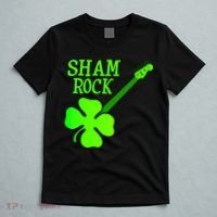 Shamrock Rocks Guitar Irish Clover T-Shirt thumb 5