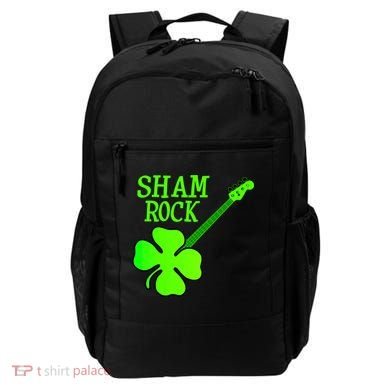 Shamrock Rocks Guitar Irish Clover Backpack