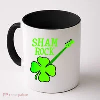 Shamrock Rocks Guitar Irish Clover Coffee Mug thumb 0