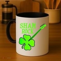 Shamrock Rocks Guitar Irish Clover Coffee Mug thumb 4