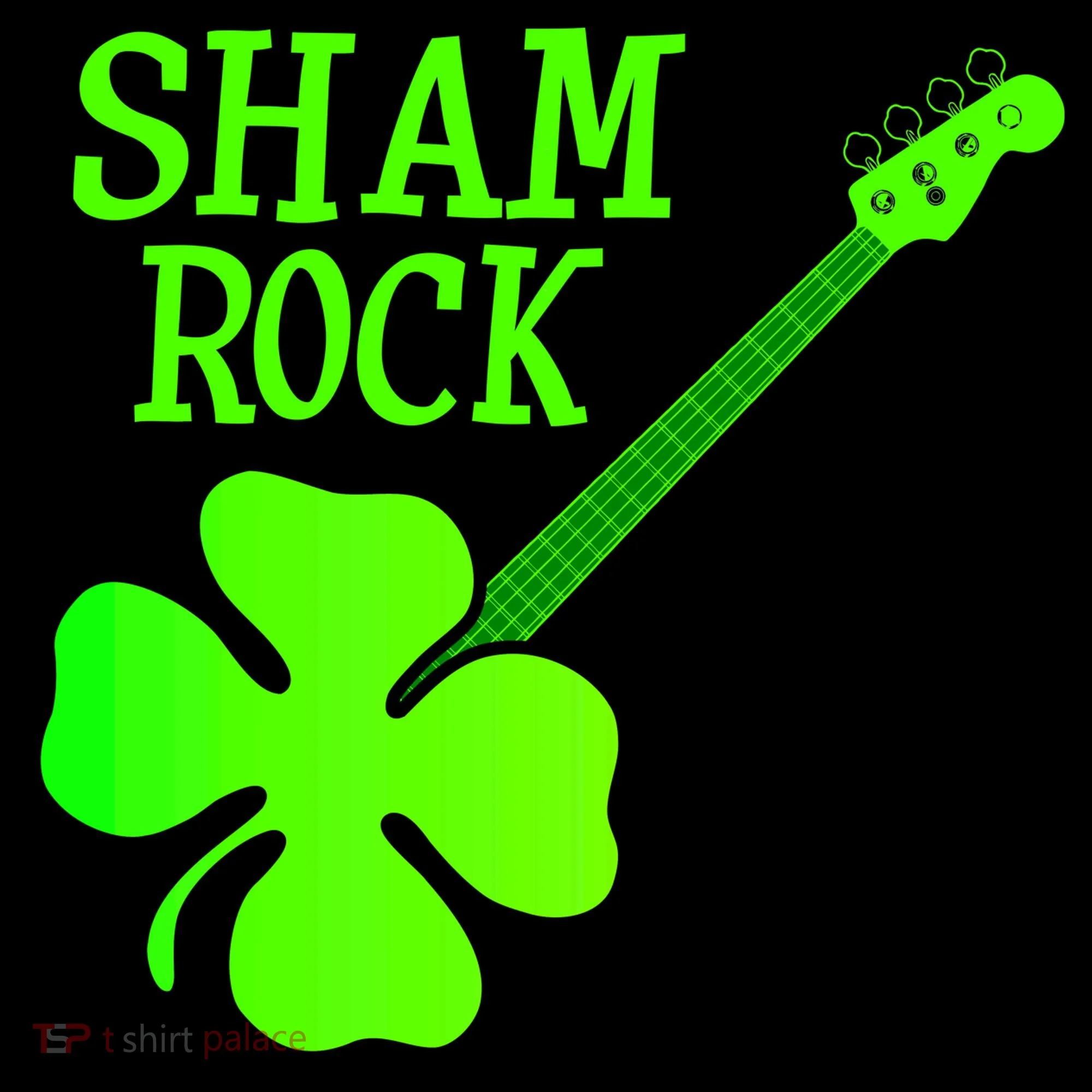 Shamrock Rocks Guitar Irish Clover Coffee Mug