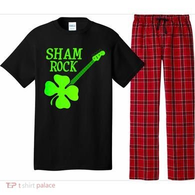 Shamrock Rocks Guitar Irish Clover Pajama Set