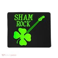 Shamrock Rocks Guitar Irish Clover Mousepad thumb 0