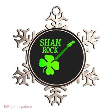 Shamrock Rocks Guitar Irish Clover Ornament