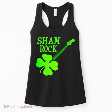 Shamrock Rocks Guitar Irish Clover Women's Tank Top