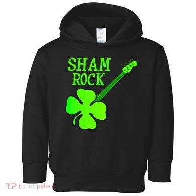 Shamrock Rocks Guitar Irish Clover Toddler Hoodie