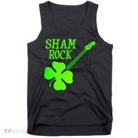 Shamrock Rocks Guitar Irish Clover Tank Top thumb 0