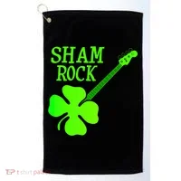 Shamrock Rocks Guitar Irish Clover Golf Towel thumb 0
