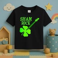 Shamrock Rocks Guitar Irish Clover Toddler T-Shirt thumb 3