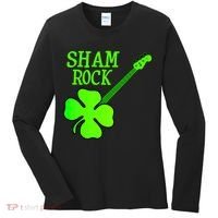 Shamrock Rocks Guitar Irish Clover Women's Long Sleeve Shirt thumb 0