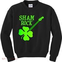 Shamrock Rocks Guitar Irish Clover Kids Sweatshirt thumb 0