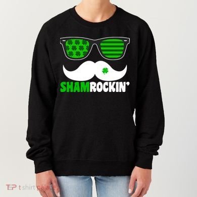 Shamrockin' Mustach Glasses Shamrock Women's Sweatshirt