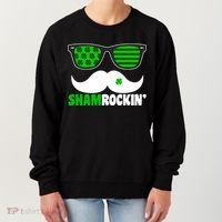 Shamrockin' Mustach Glasses Shamrock Women's Sweatshirt thumb 0