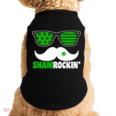 Shamrockin' Mustach Glasses Shamrock Doggie Tank