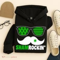 Shamrockin' Mustach Glasses Shamrock Hoodie thumb 4
