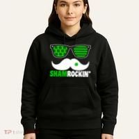 Shamrockin' Mustach Glasses Shamrock Hoodie thumb 5