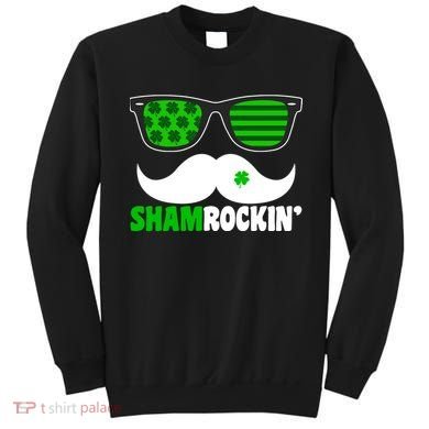 Shamrockin' Mustach Glasses Shamrock Sweatshirt