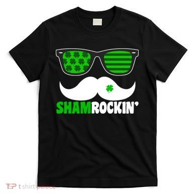 Shamrockin' Mustach Glasses Shamrock T-Shirt