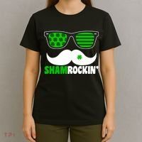 Shamrockin' Mustach Glasses Shamrock T-Shirt thumb 4