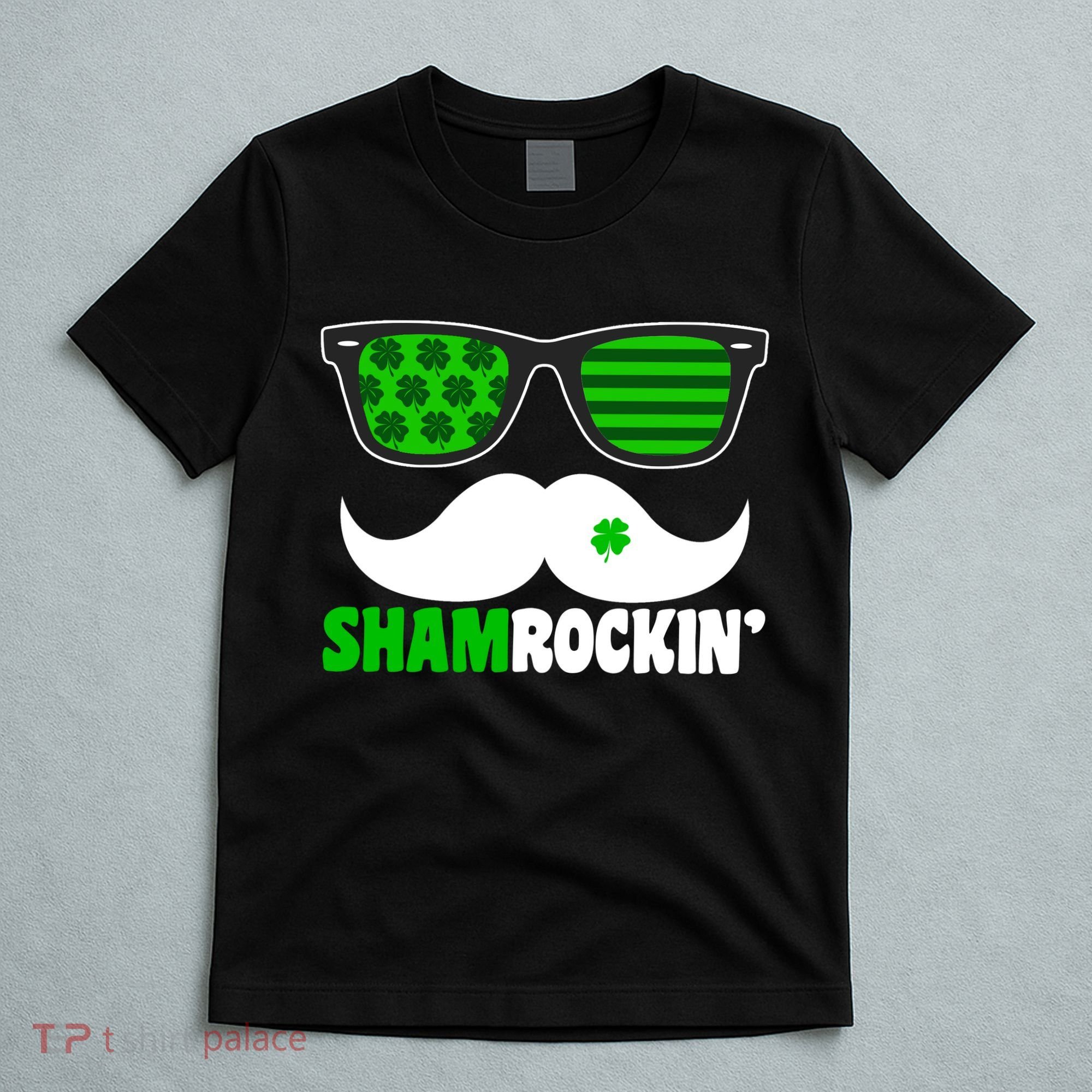 Shamrockin' Mustach Glasses Shamrock T-Shirt