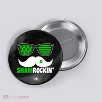 Shamrockin' Mustach Glasses Shamrock Button thumb 0
