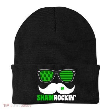 Shamrockin' Mustach Glasses Shamrock Beanie