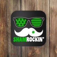Shamrockin' Mustach Glasses Shamrock Coaster thumb 0