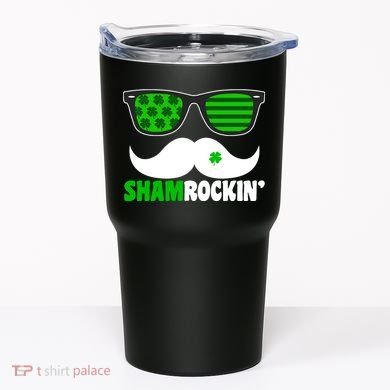 Shamrockin' Mustach Glasses Shamrock Tumbler
