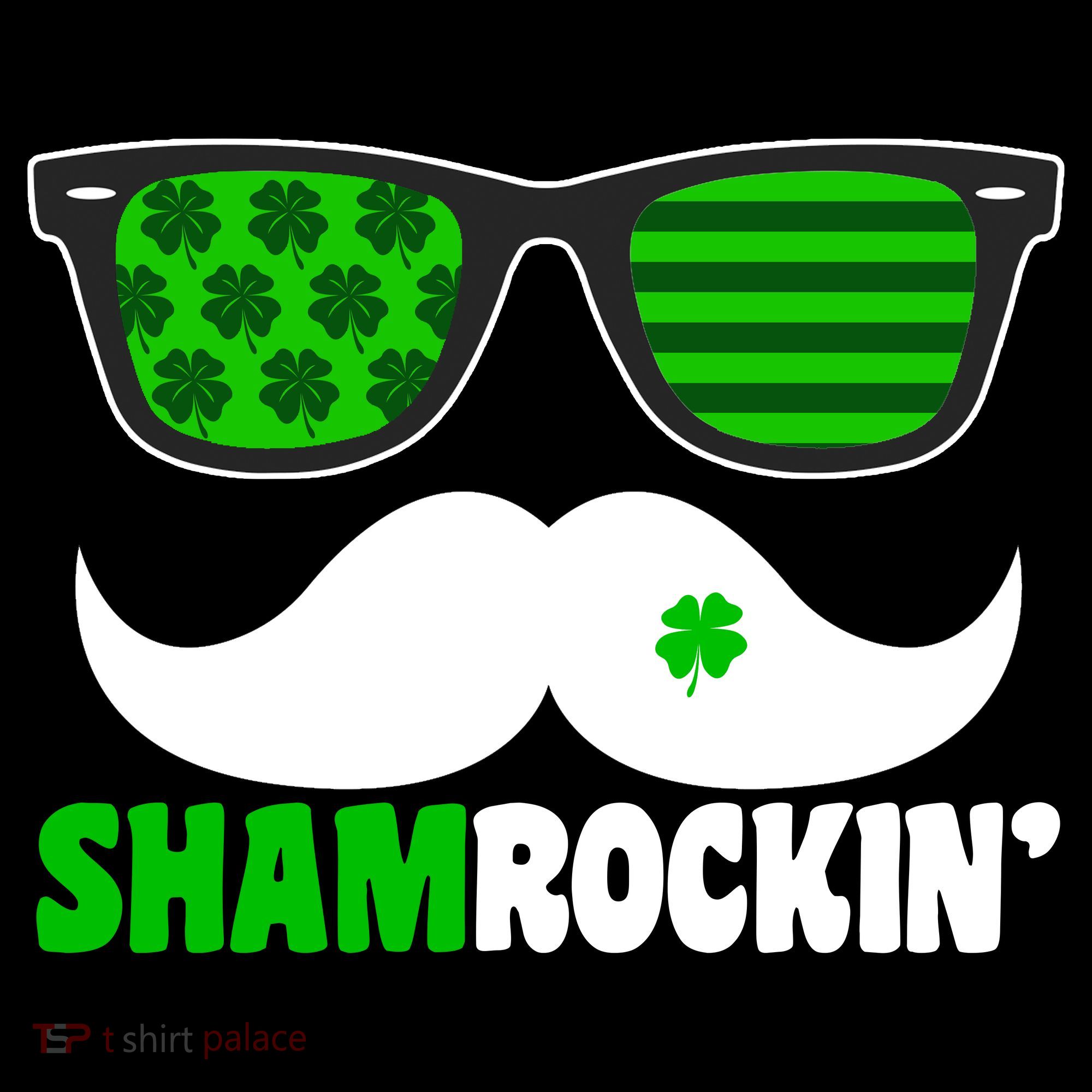 Shamrockin' Mustach Glasses Shamrock Ornament