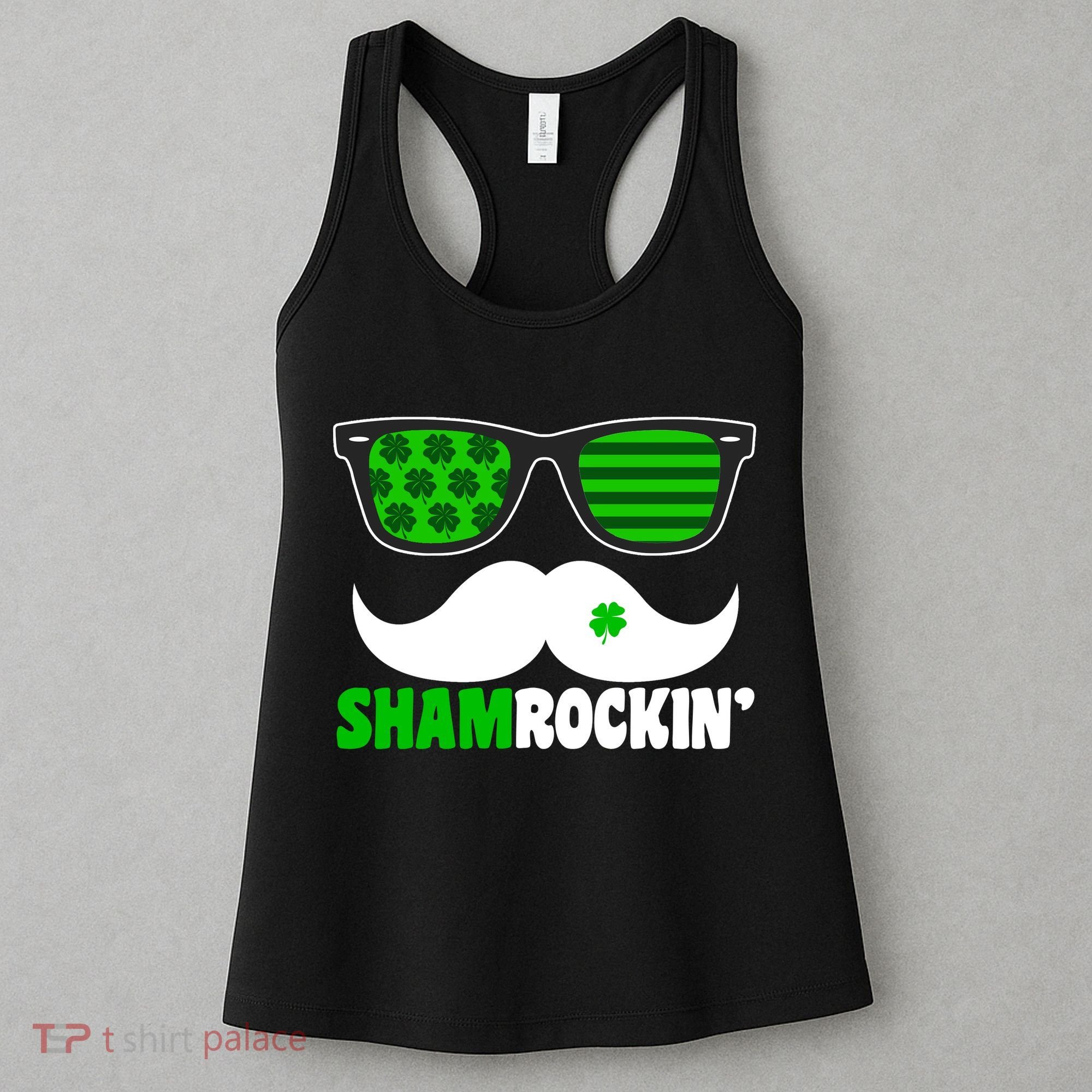 Shamrockin' Mustach Glasses Shamrock Women's Tank Top