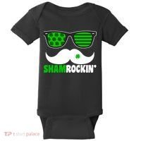 Shamrockin' Mustach Glasses Shamrock Baby Bodysuit thumb 0