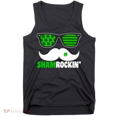 Shamrockin' Mustach Glasses Shamrock Tank Top