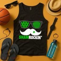 Shamrockin' Mustach Glasses Shamrock Tank Top thumb 4